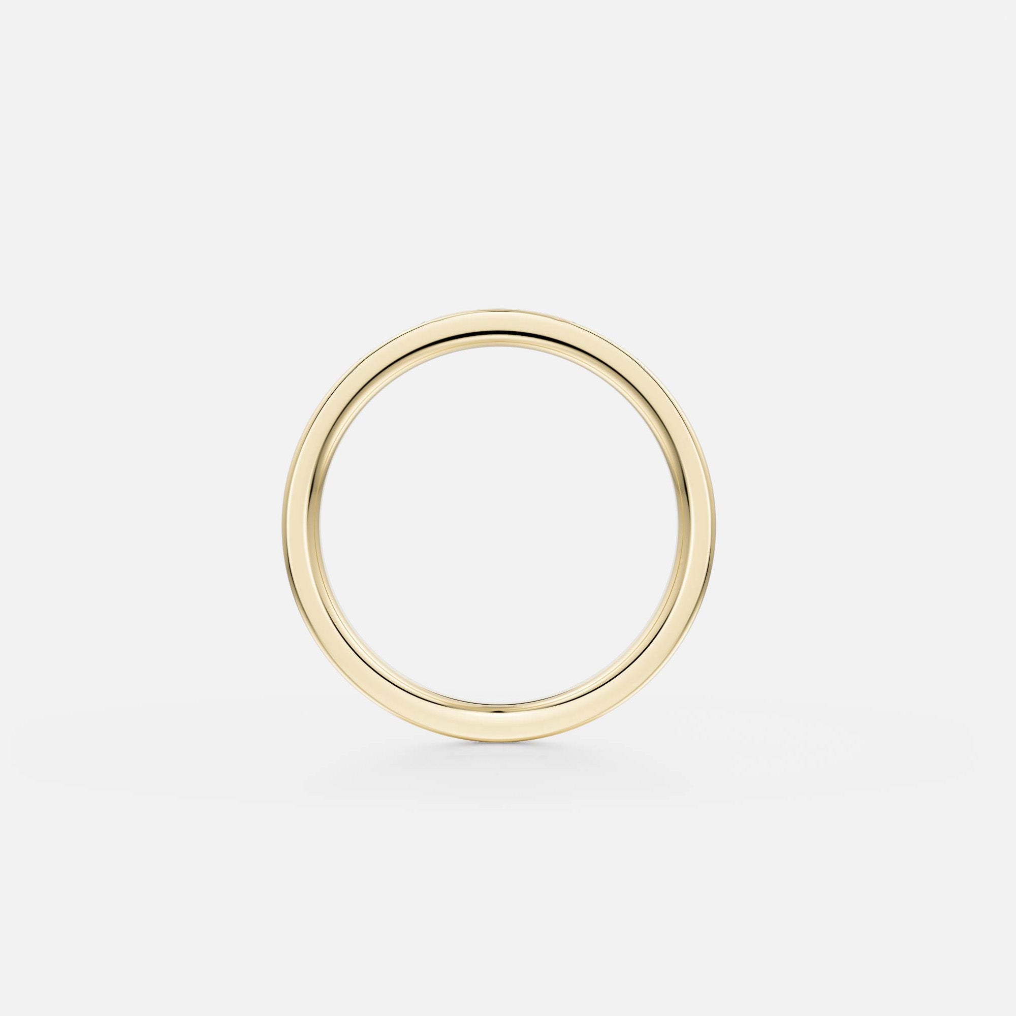 Modern Thin Wedding Ring with Channel Set Baguette sustainable mined white diamonds on band in solid 14k 18k gold by SHW fine jewelry NYC