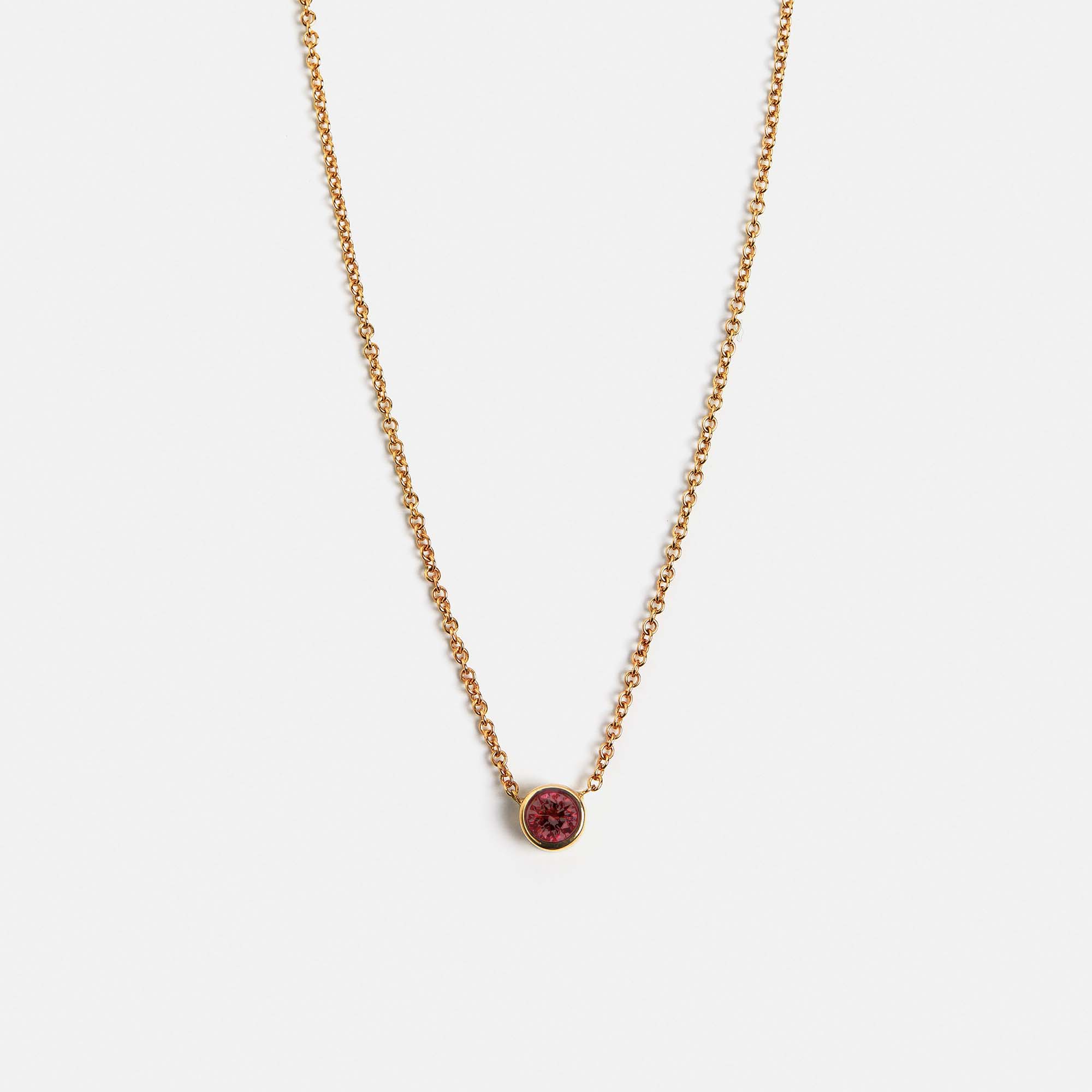 Simple aquamarine pendant necklace birthstone for March in 14 karat 18 karat yellow white or rose gold SHW jewelry store NYC