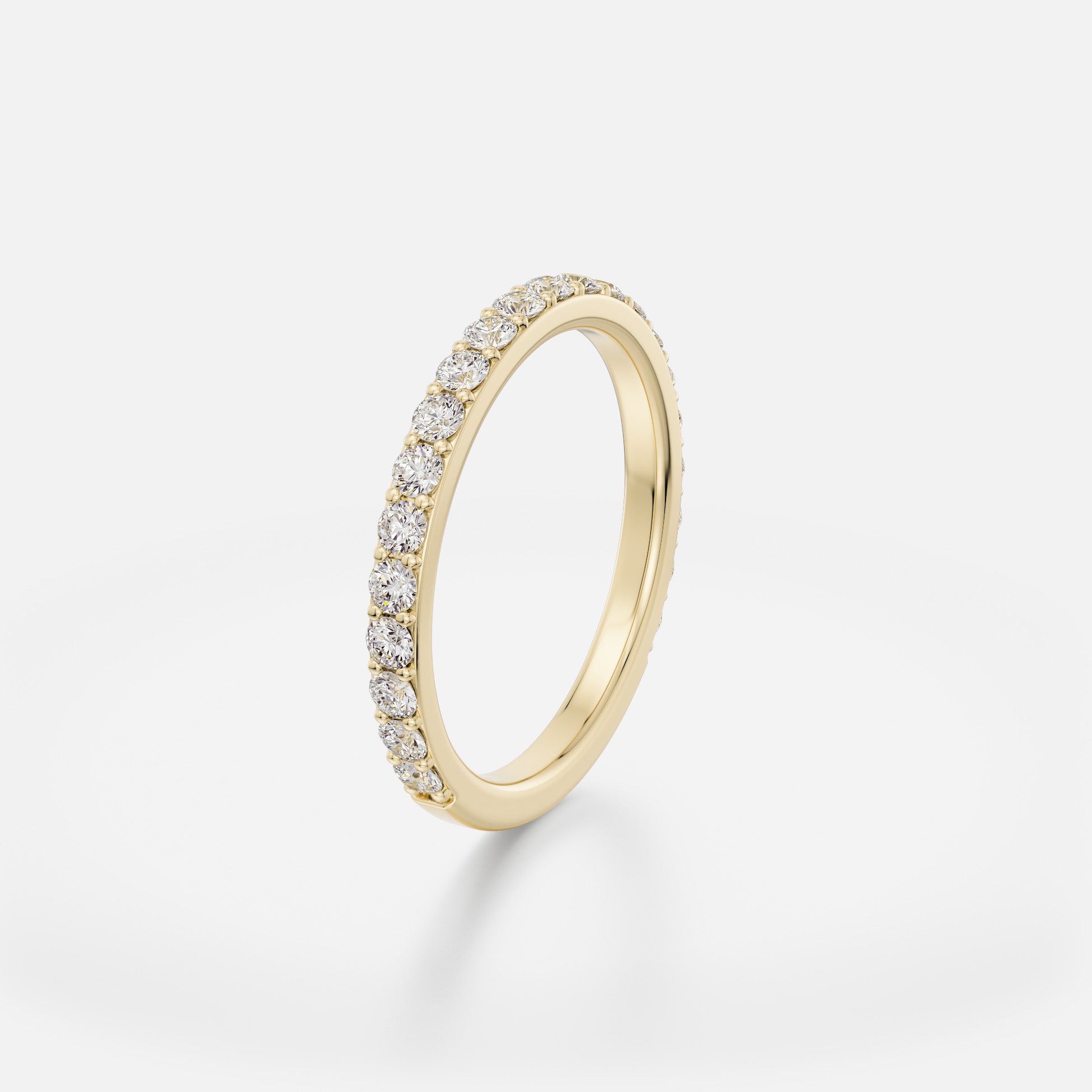 Sleek round diamond eternity band, classic design 14k 18k gold SHW Best Jewelry Stores Manhattan NYC