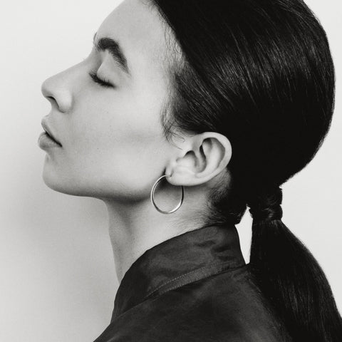 Large Kai Designer Hoops in 14k Gold By SHW Fine Jewelry New York City