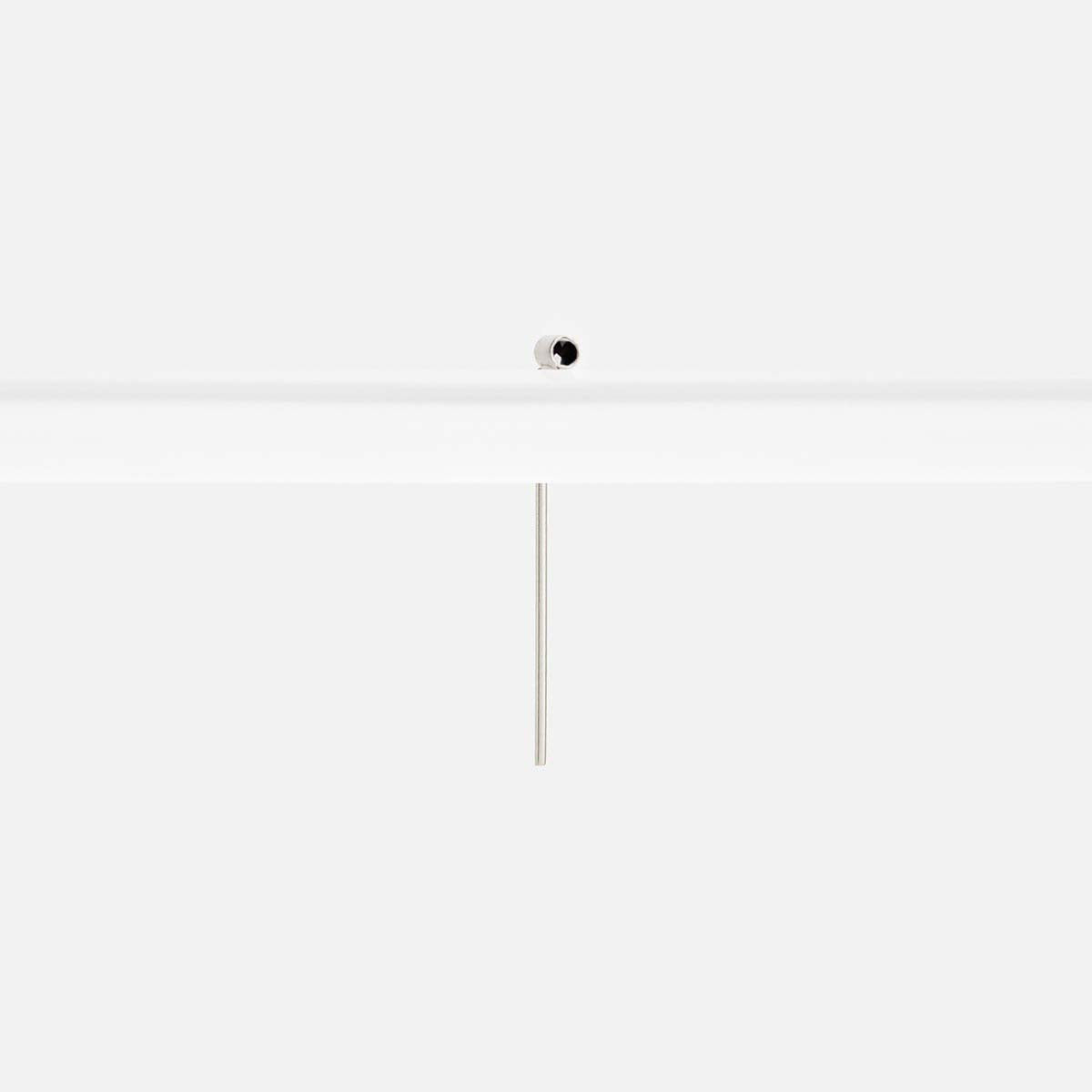 Lini Short Unique Pull Through Earrings in 14k White Gold set with Black Diamond By SHW Fine Jewelry NYC