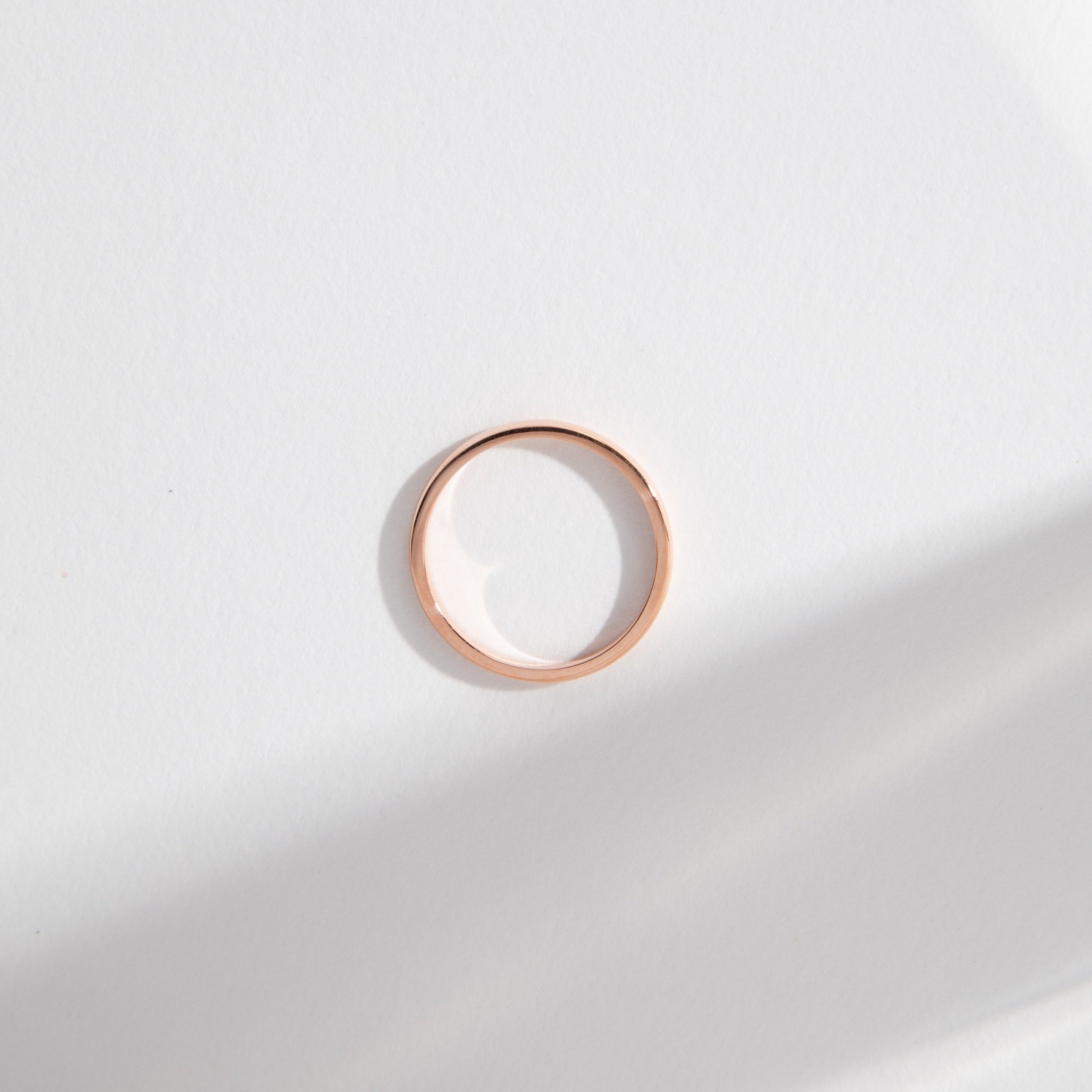 Minimalist Domed Customized Wedding Band for Women in solid 14k 18k yellow white rose gold by SHW coolest fine jewelry shop in NYC near me