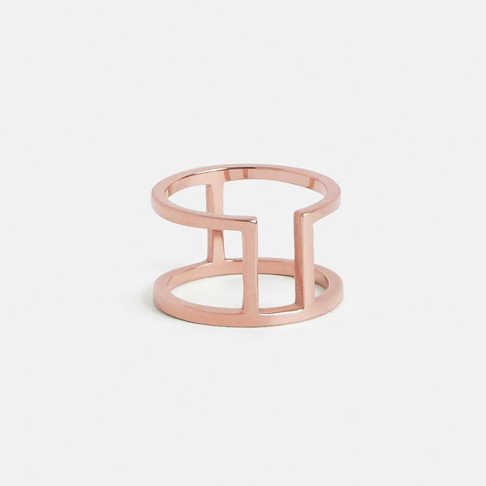 Cote Non-Traditional Ring in 14k Rose Gold by SHW Fine Jewelry New York City