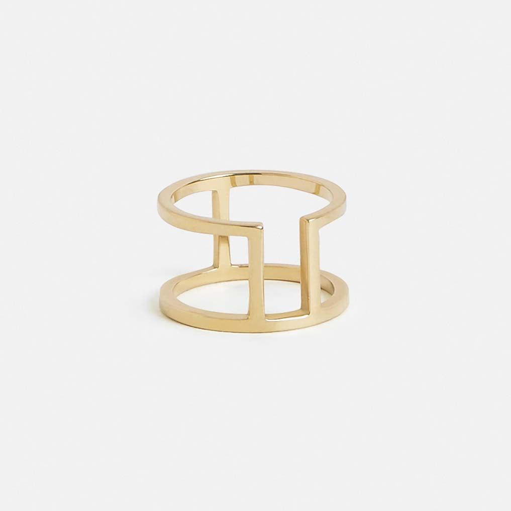Cote Unisex Ring in 14k Gold by SHW Fine Jewelry NYC