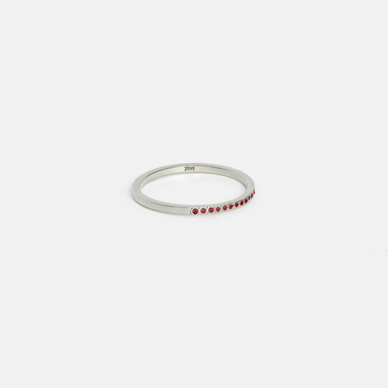 Eile Designer Ring in 14k White Gold set with Rubies By SHW Fine Jewelry NYC