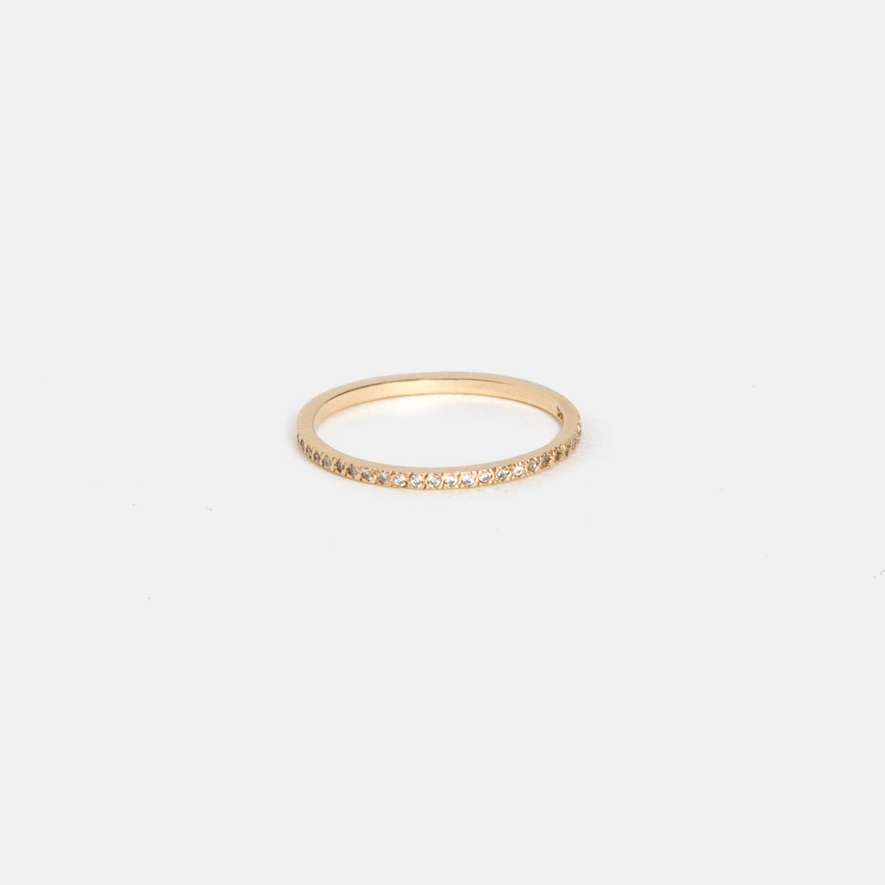 Eile Designer Ring in 14k Gold set with White Diamonds By SHW Fine Jewelry NYC