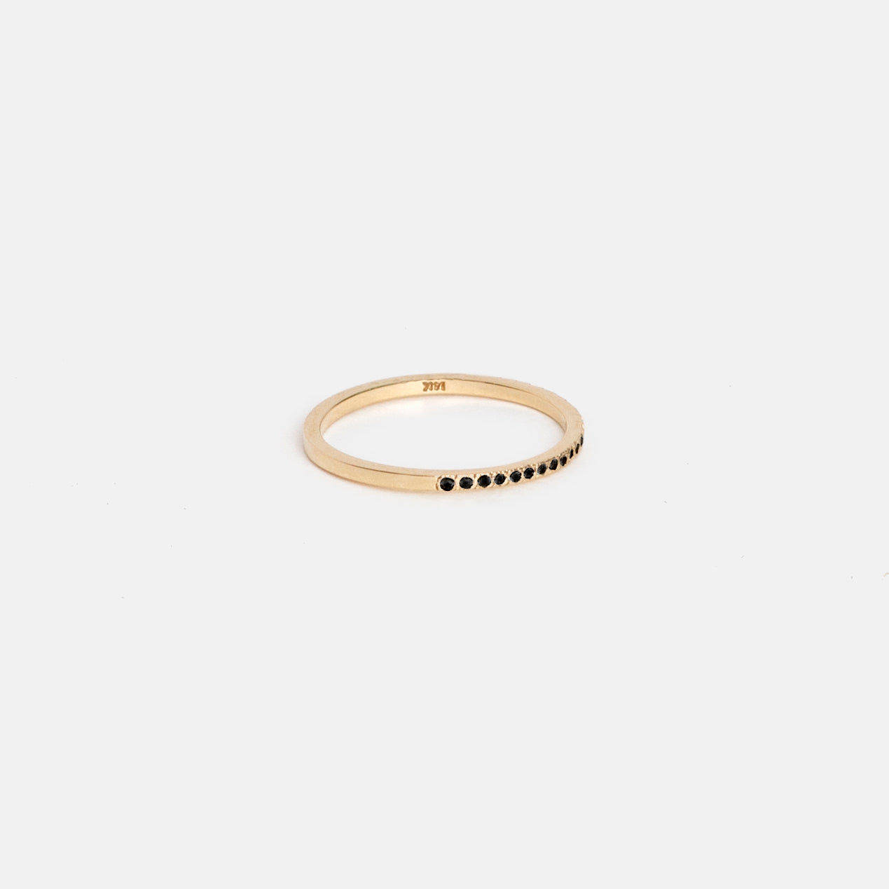 Eile Designer Ring in 14k White Gold set with Black Diamonds By SHW Fine Jewelry NYC