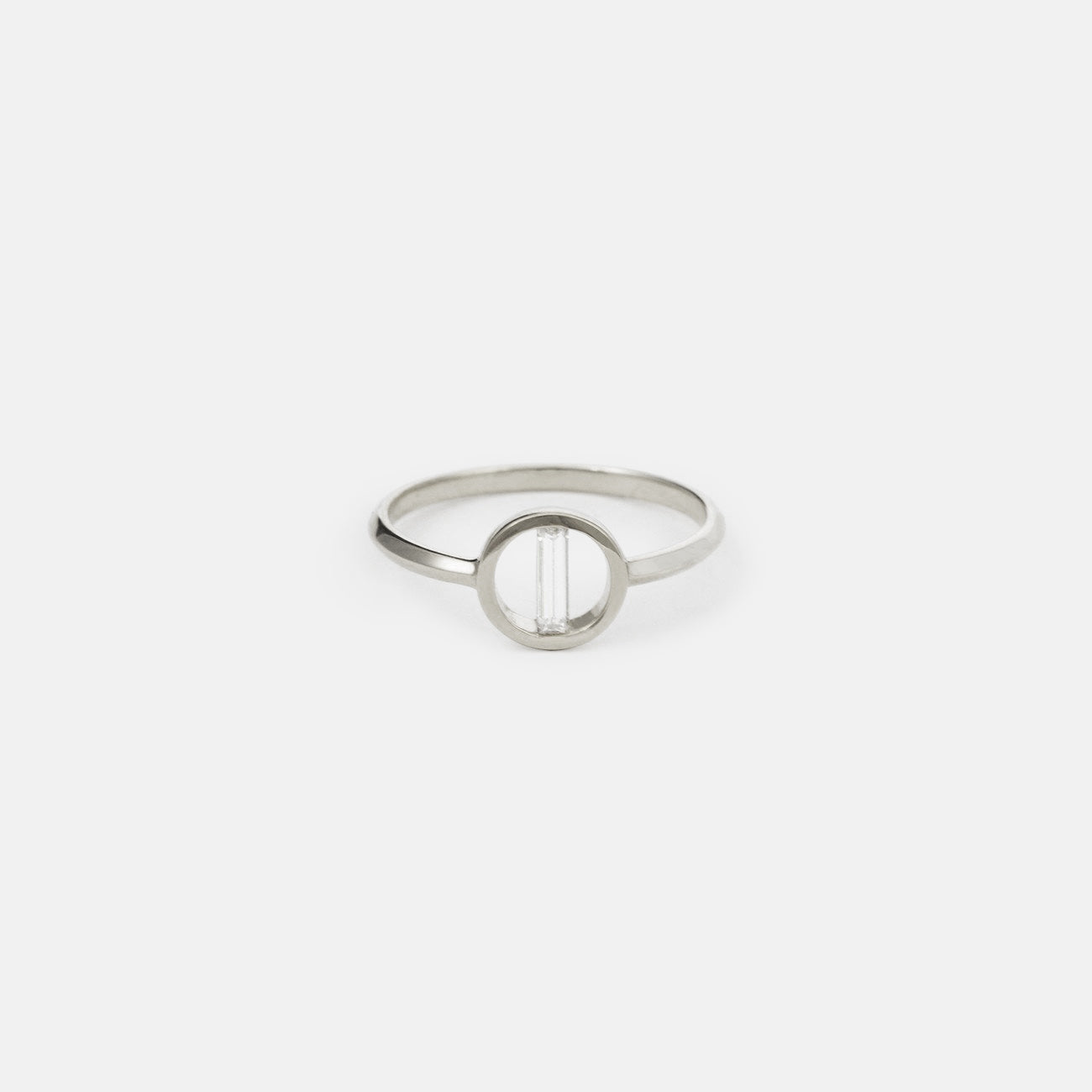 Lita Cool Ring in 14k White Gold set with White Diamond by SHW Fine Jewelry