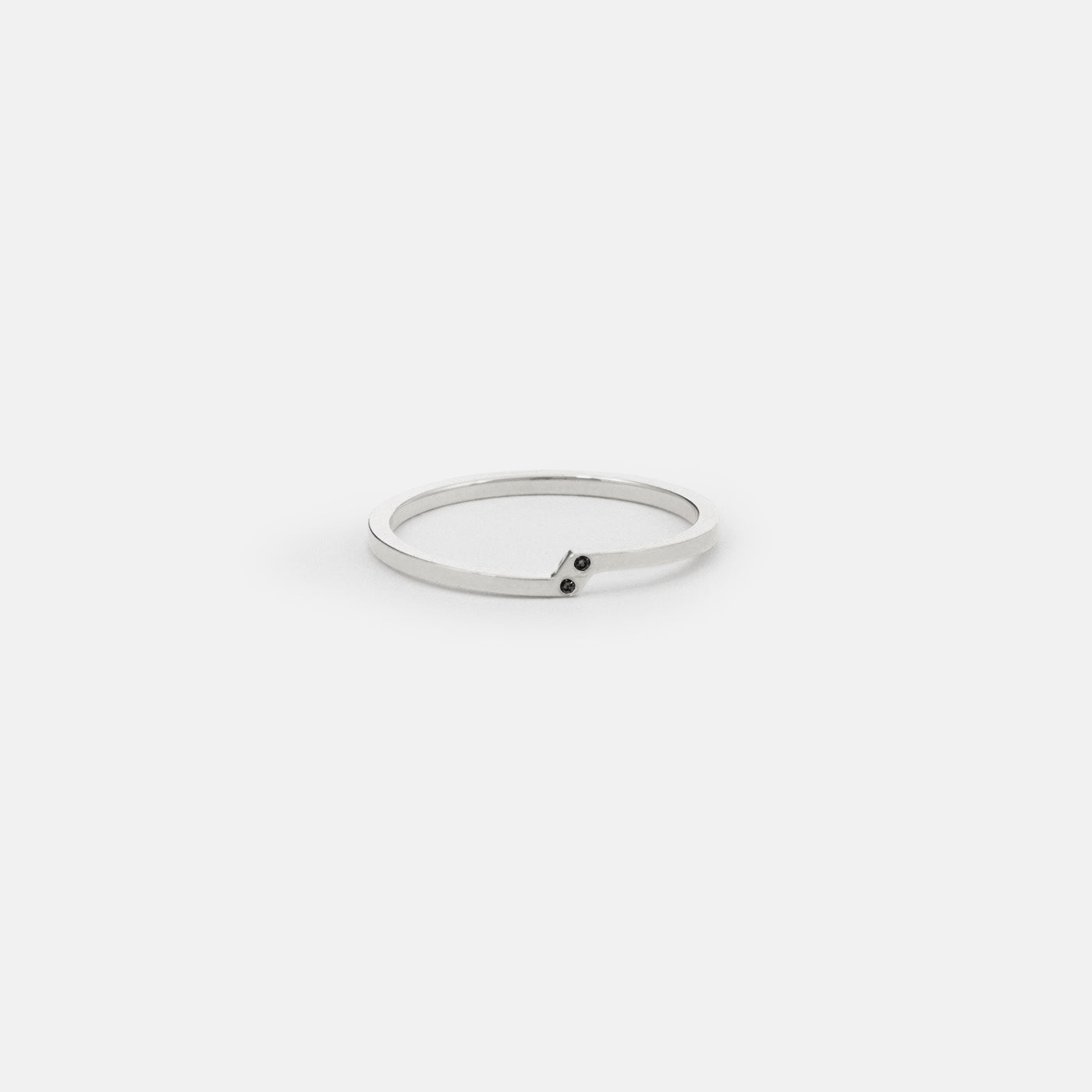 Rili Cool Ring in Sterling Silver set with Black Diamonds By SHW Fine Jewelry NYC