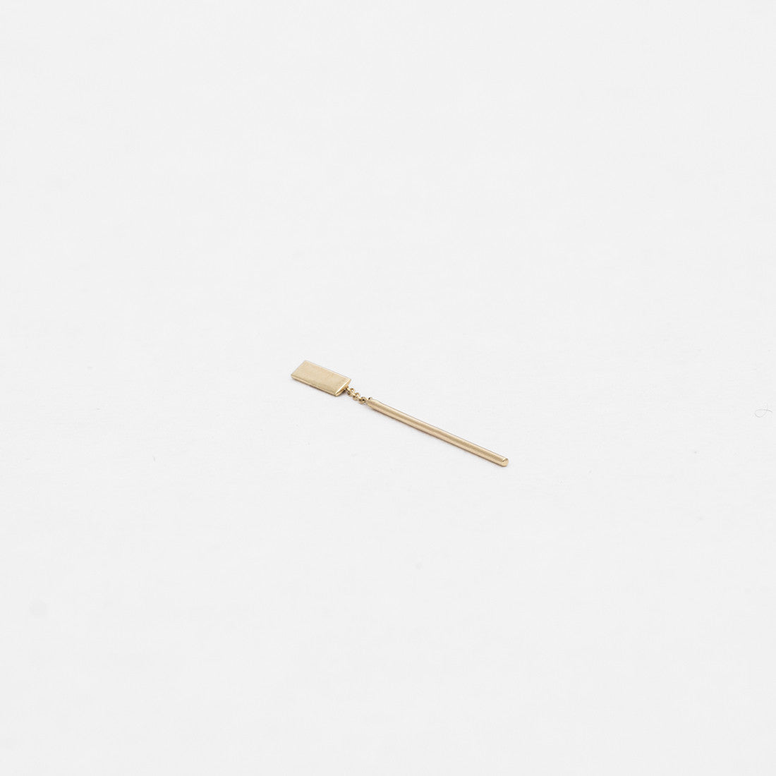 Tili Short Handmade Pull Through Earring in 14k Gold By SHW Fine Jewelry New York City