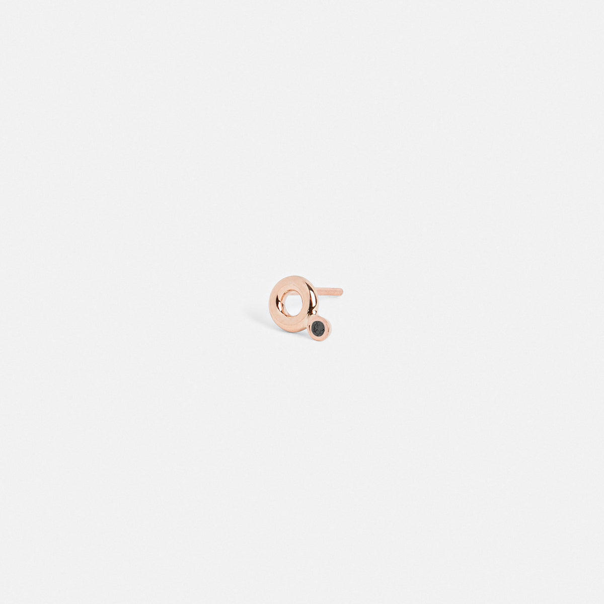 Pala Cool Earring 14k Gold set with Black Diamond By SHW Fine Jewelry NYC