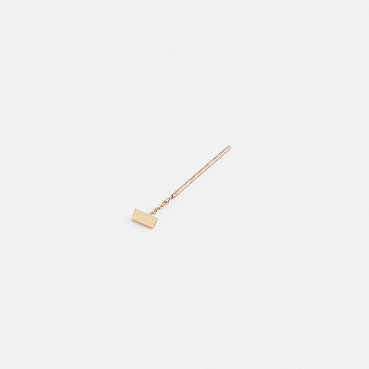 Tili Short Simple Pull Through Earring in 14k Gold By SHW Fine Jewelry NYC