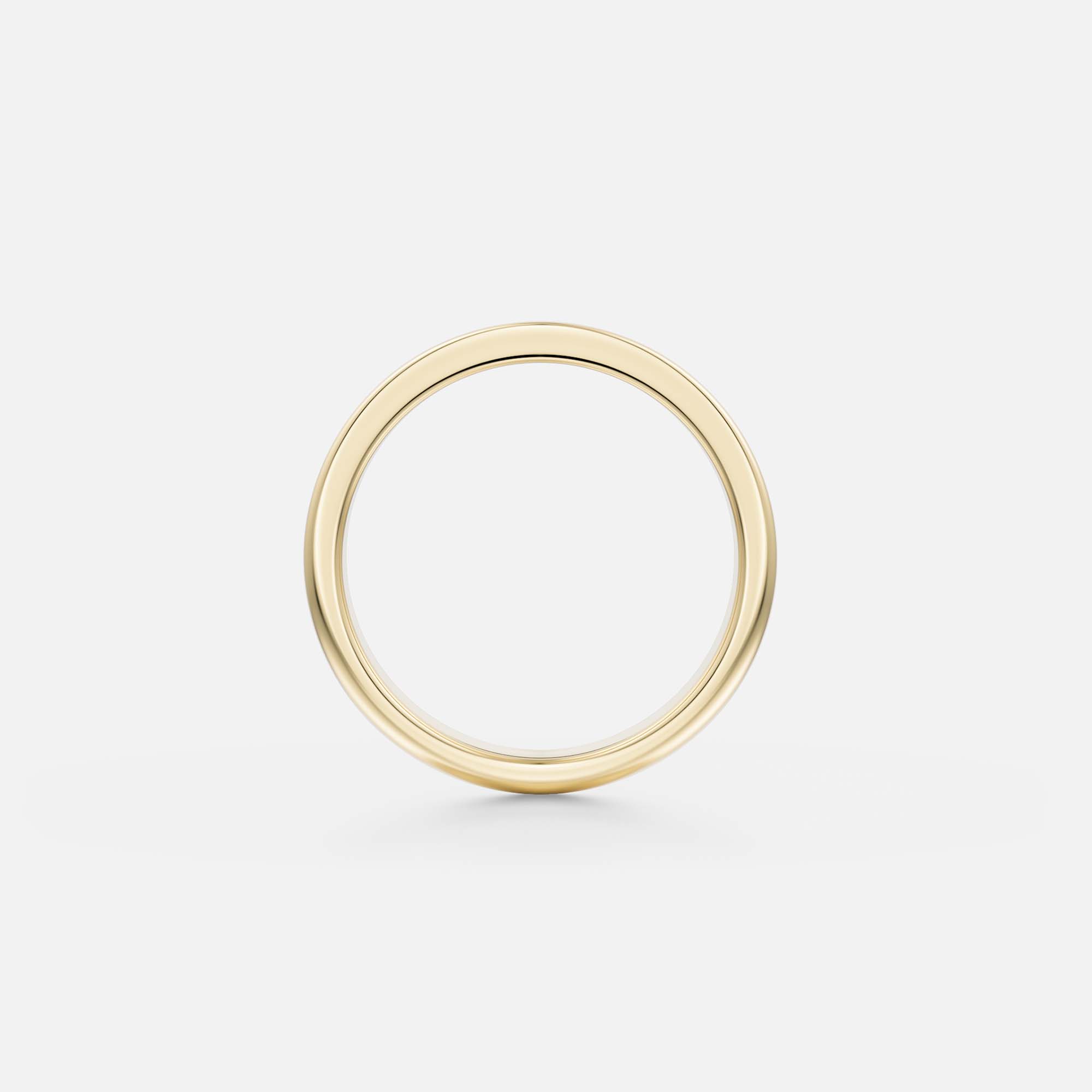 4mm dual profile gold ring with contrasting flat and rounded edges