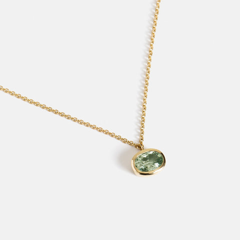 Dana Necklace with Light Green Sapphire