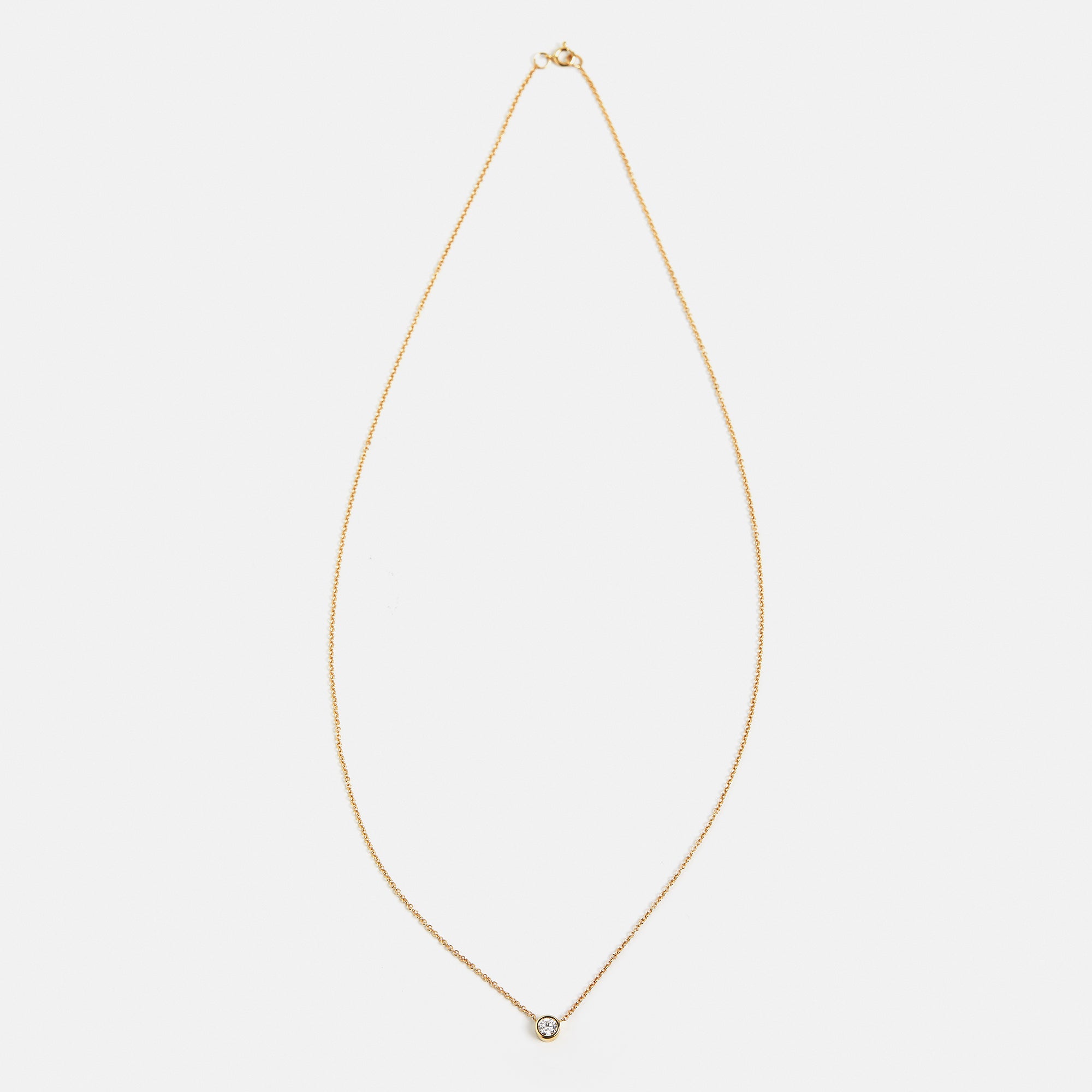 Everyday chain necklace with round ruby pendant, minimalist design in solid gold by SHW cool fine jewelry NYC