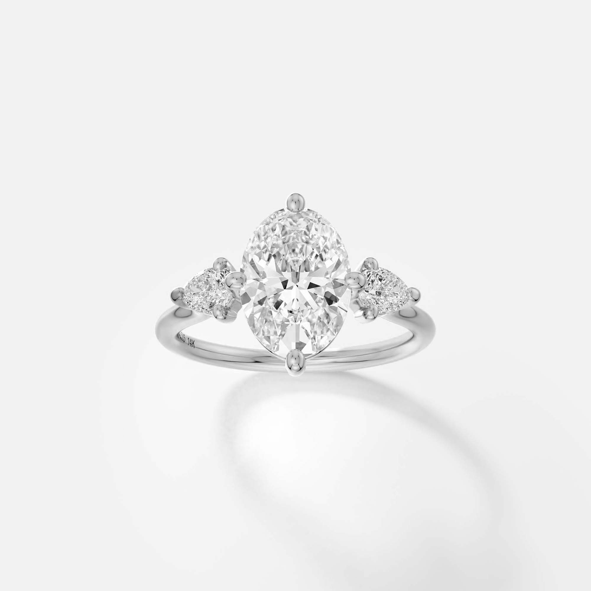 Timeless Modern Three-Stone Ring style with one two three carat emerald ruby sapphire in 14k 18k yellow white rose gold by SHW jewelry NYC