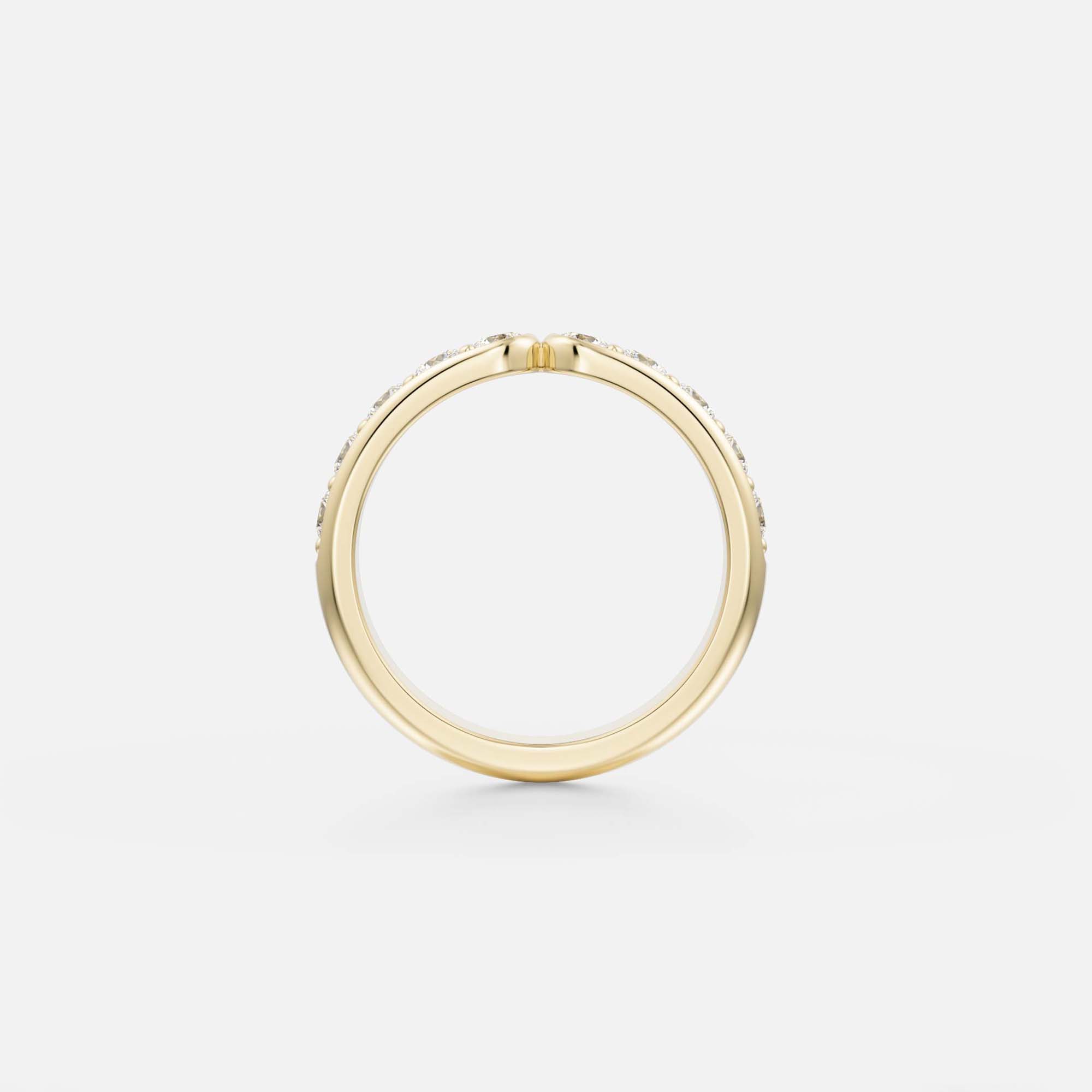 Elegant ring with pavé diamond front, designed for stacking, 14k 18k gold SHW Best Jewelry Stores Manhattan NYC
