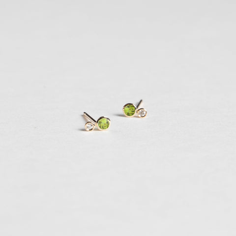 Kiki Stud Earrings with Peridot