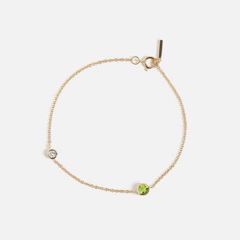 Sena Bracelet with Peridot and Lab-grown Diamond