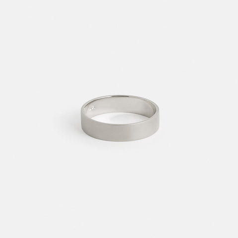 14k white gold 5mm sandblasted wedding band