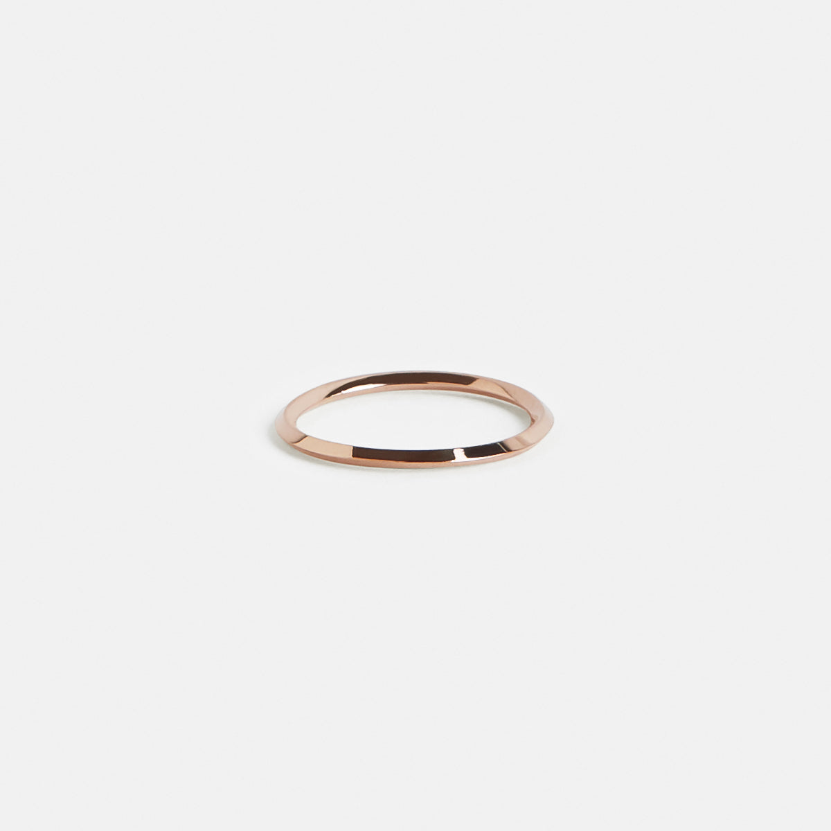 Customizable Knife Edge Womens Wedding Band in solid 14k yellow, white, rose gold, platinum by SHW cool fine jewelry store in NYC