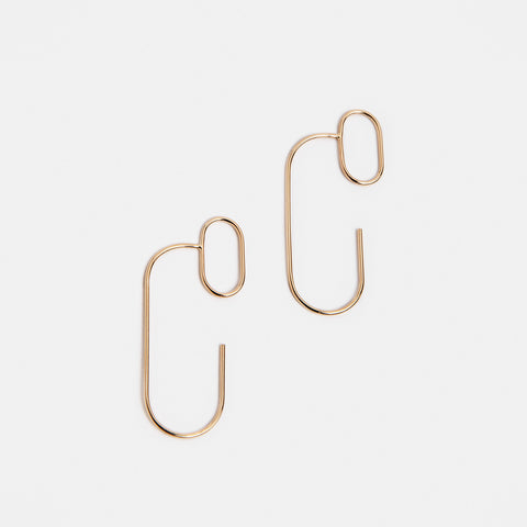 Sigi Large Delicate Hoop Earrings in 14k Gold By SHW Fine Jewelry NYC