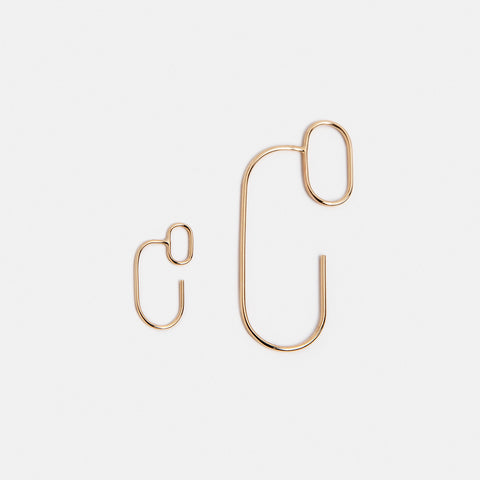 Sigi Small Designer Hoop Earring in 14k Gold By SHW Fine Jewelry NYC