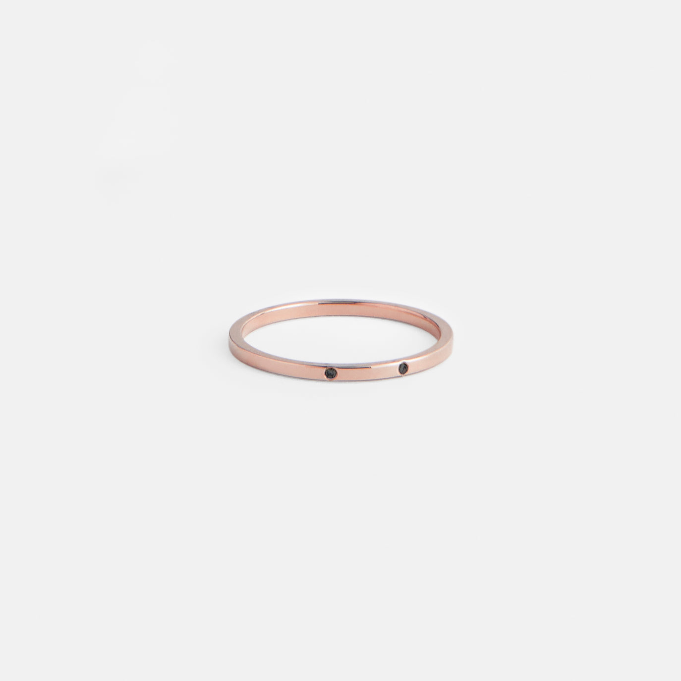 Contemporary Statement Ring with 2 small white ethical mined diamonds in solid 14, 18 karat gold by SHW cool fine jewelry store in NYC