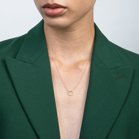 Visata Minimalist Necklace in 14k Gold By SHW Fine Jewelry NYC