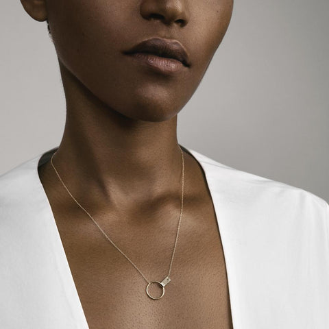 Vasara Simple Necklace in 14k Gold By SHW Fine Jewelry NYC