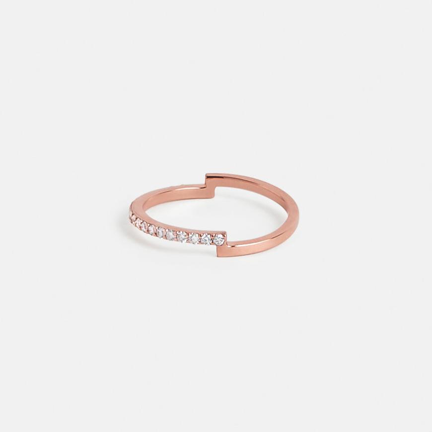 Cool looking Wedding Band for a unique stack in solid 14k, 18k gold by SHW best fine jewelry shop in downtown New York City near me