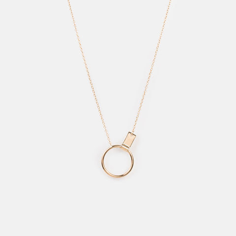 Vasara Simple Necklace in 14k Gold By SHW Fine Jewelry NYC